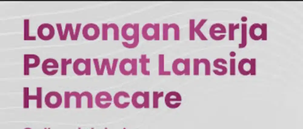 Caregiver Lansia