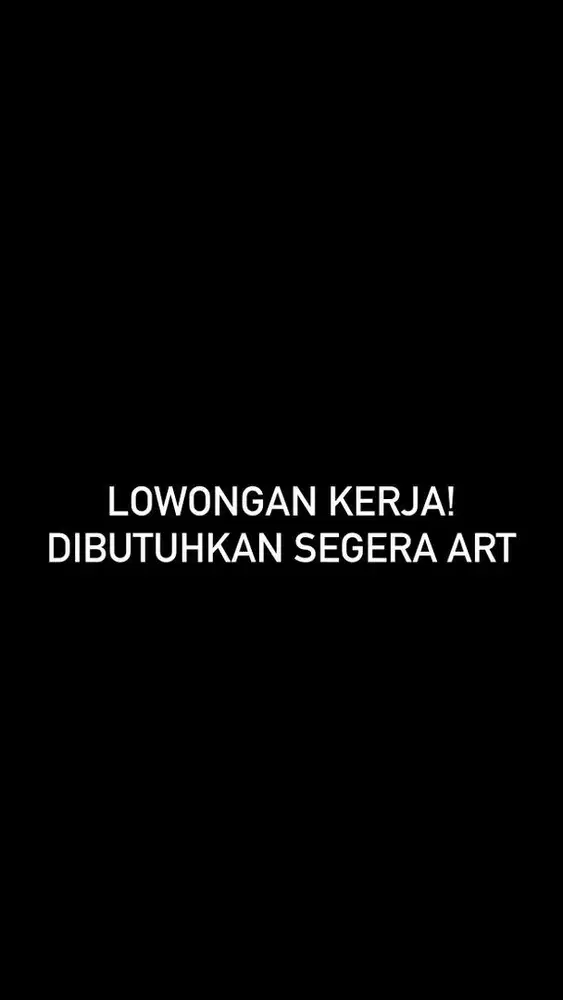 Dibutuhkan segera ART momong