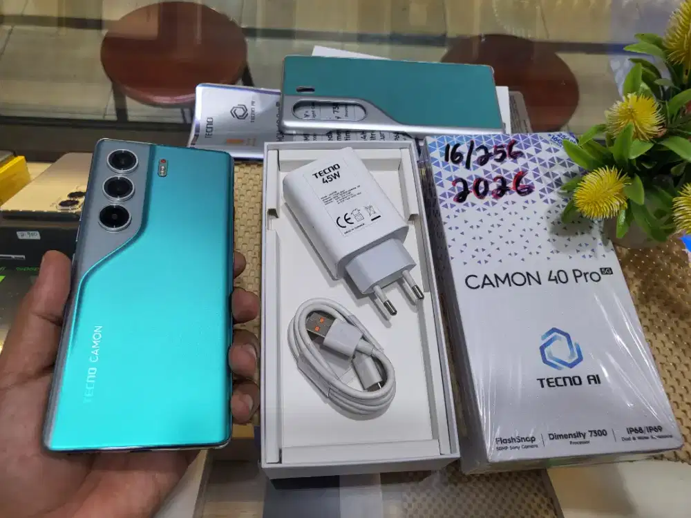 CAMON 40 PRO 5G 16/256GB LIKE NEW GARANSI RESMI INDONESIA 2/2027