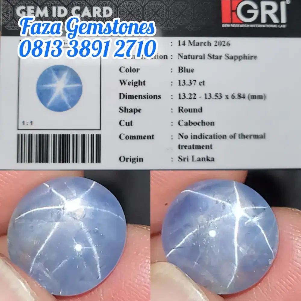 Japanese Star Blue Sapphire Srilanka, Star mayung, Round, Christal