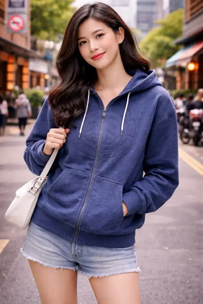 hoodie zipper navy element