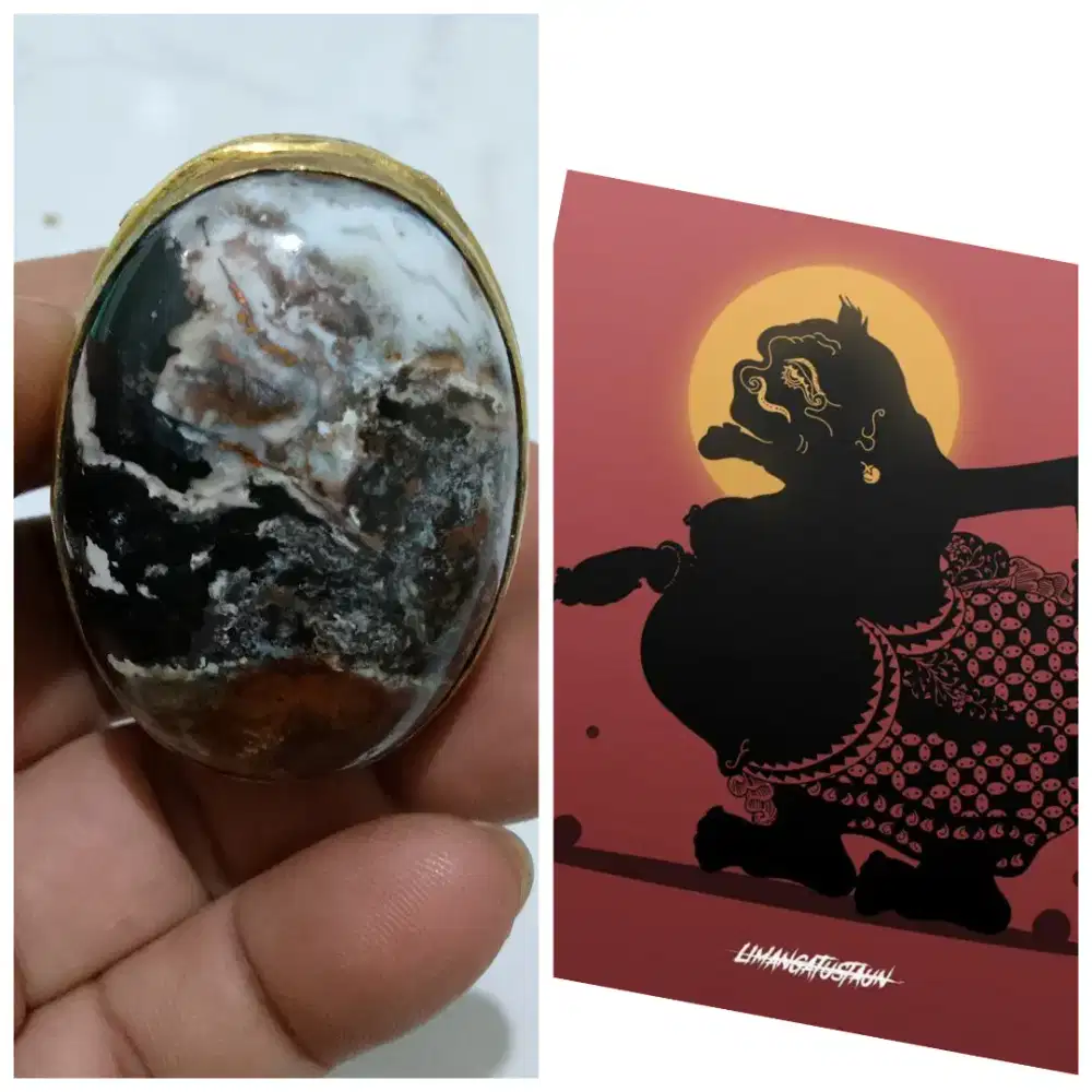 Cincin Batu Garut motif semar