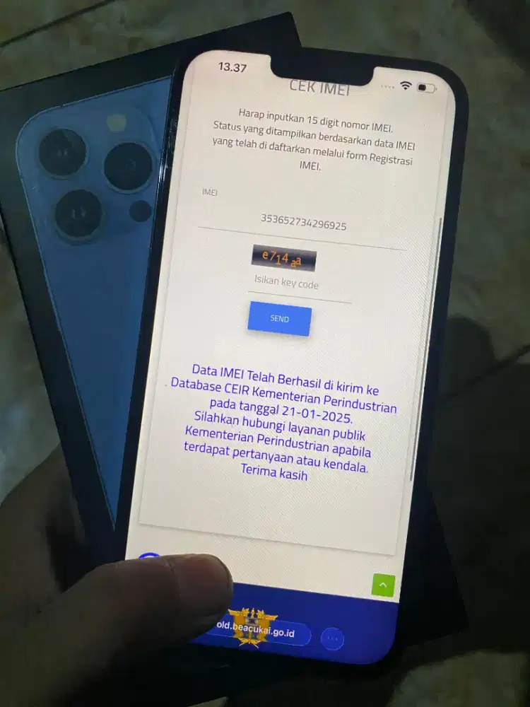Iphone 13 promax 128 gb beacukai fulset mlus