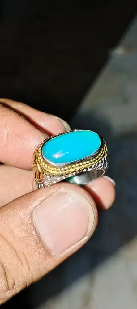 Bacan doko kristal Dim 15x8x6 ring titanium size 6