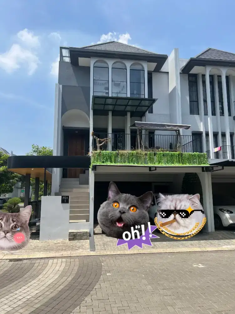 Rumah cluster aether 3 lantai tambah roptoop satu lantai ,  di BSD