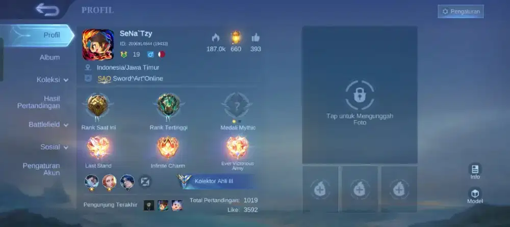 Akun Smurf MOBILE LEGEND BANG BANG