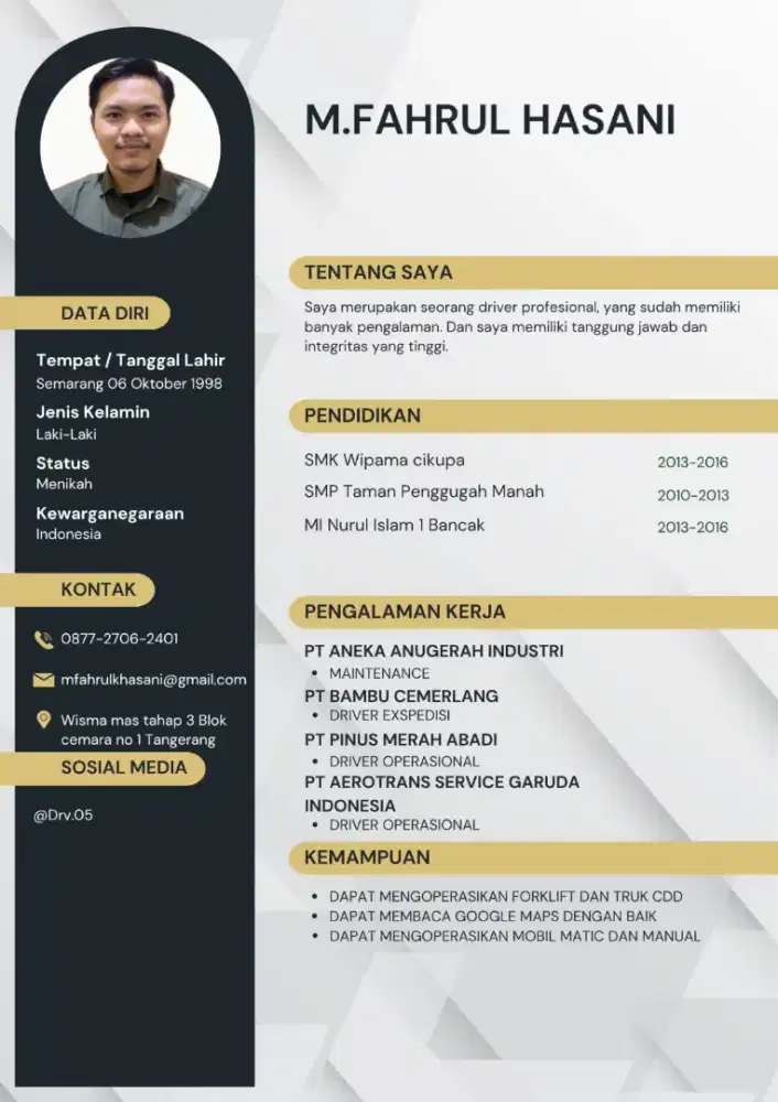 MENCARI PEKERJAAN DRIVER OPERASIONAL