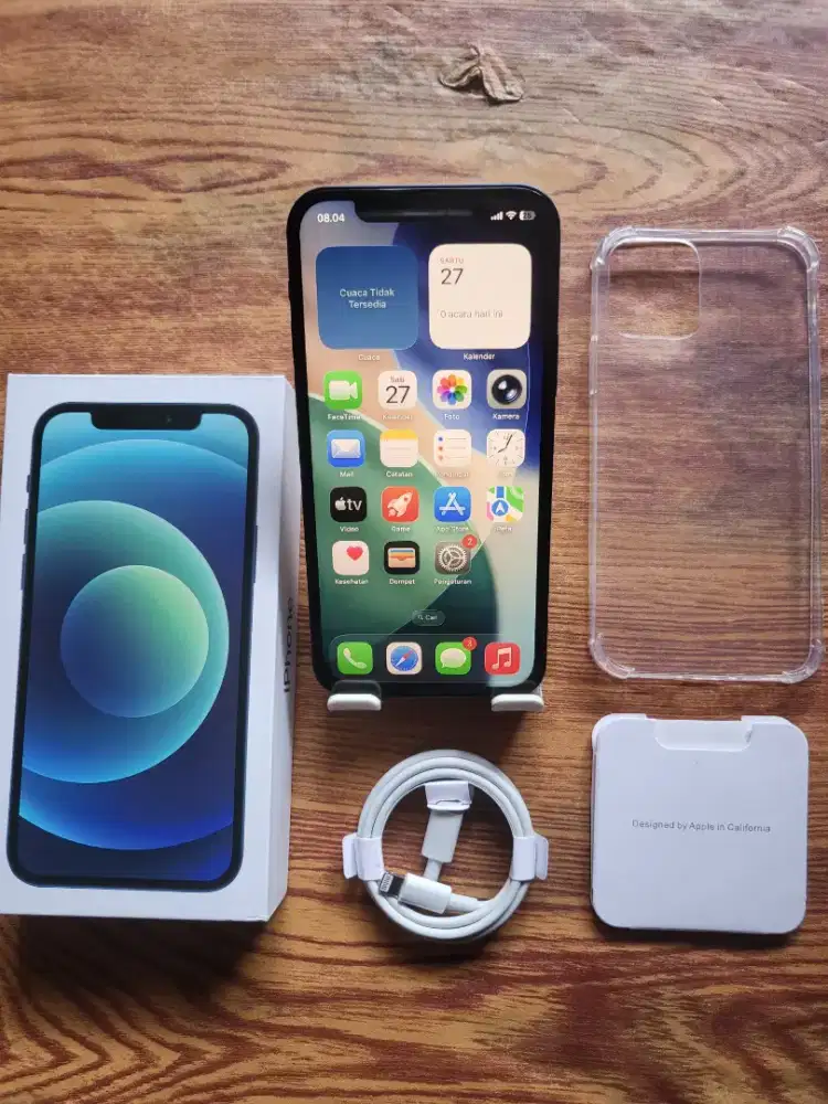 Iphone 12 128gb blue inter fullset mulus no minus all operator