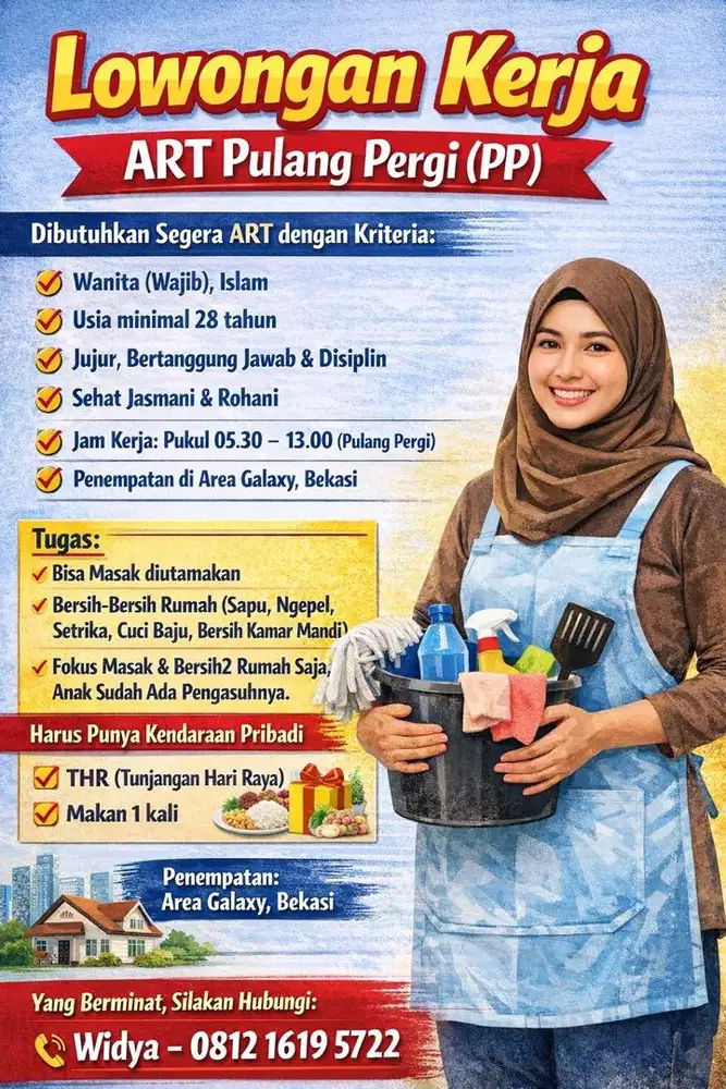Lowongan Kerja ART Pulang Pergi