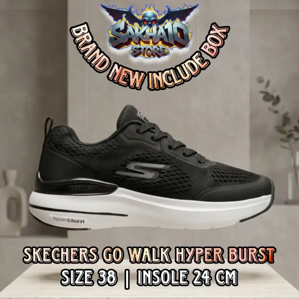 SEPATU RUNNING WANITA/PRIA SKECHERS BLACK