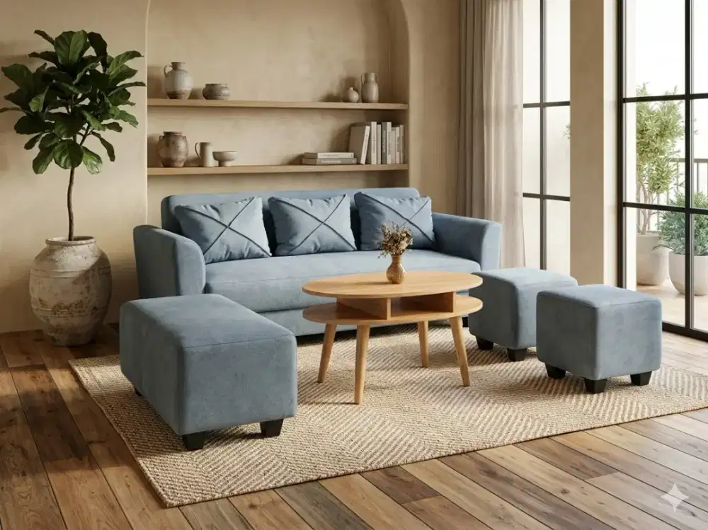 Sofa Minimalis Aluna Stok Ready