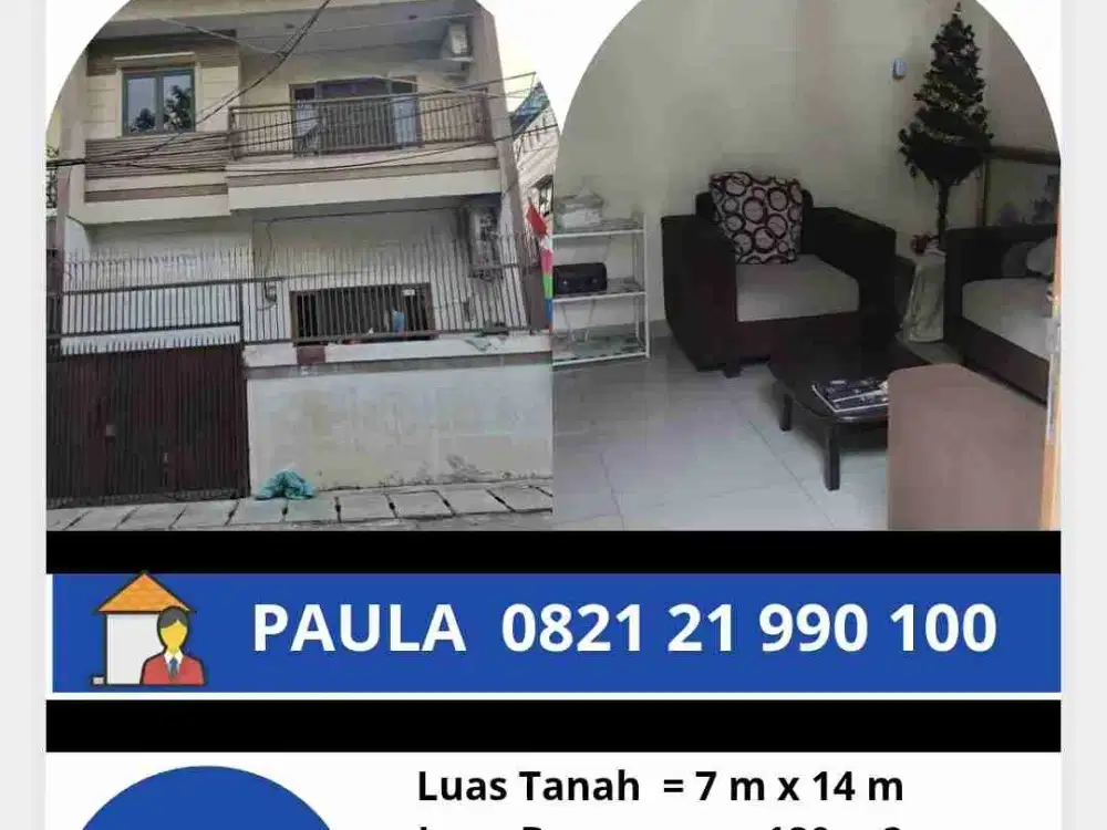 Rumah 2 Lantai Pademangan Jakarta Utara Lokasi Strategis