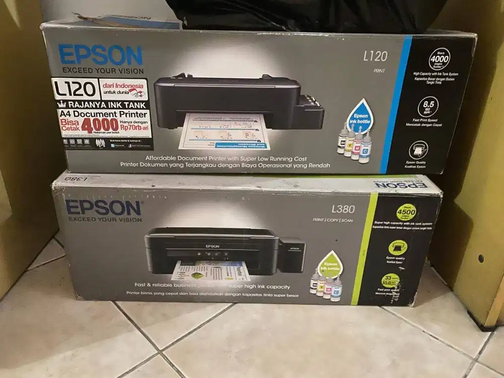 Jual Printer EPSON bekas seri L120 dan L380