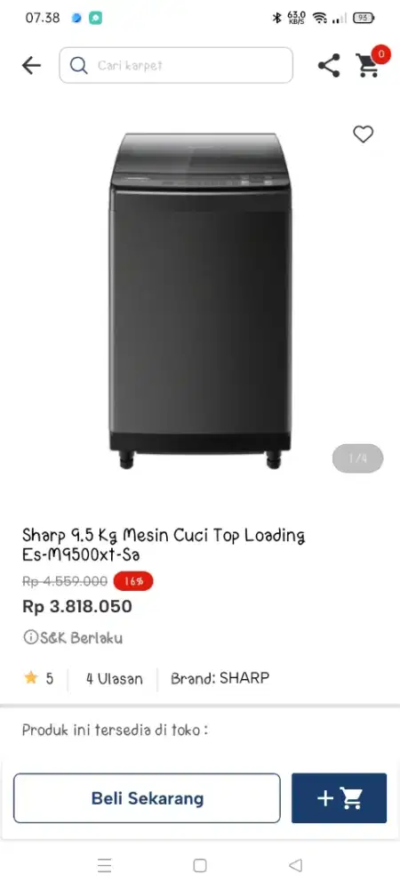 Promo mesin cuci top loading