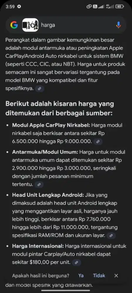 Modul carplay / android bmw F10 F30