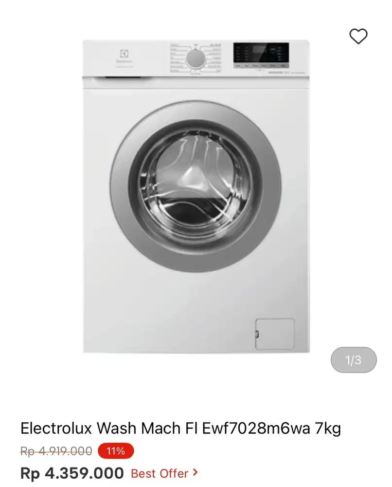 WM FRONTLOAD ELECTROLUX 7kg