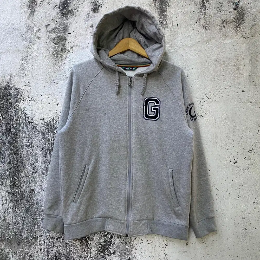 Ziphoodie Smart - Size M - Jaket Zipper hoodie abu