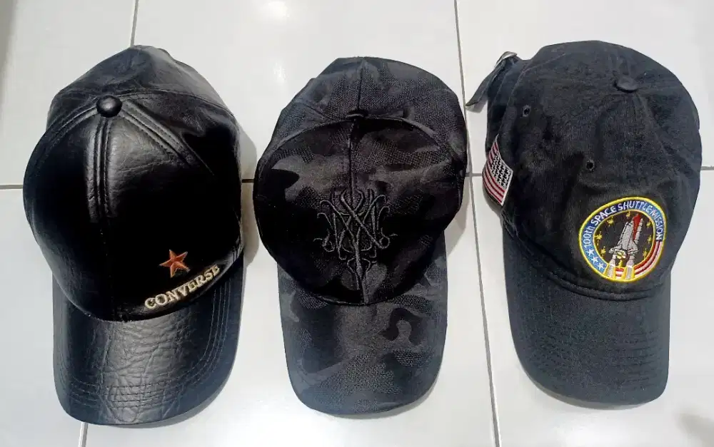 1 TOPI CONVERSE KUKIT ASLI + 2 TOPI IMPORT