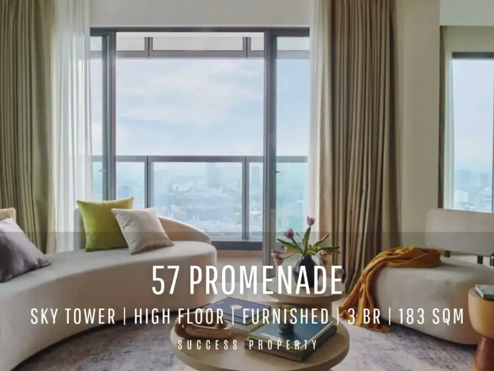 For Rent! 57 Promenade Apartment Tower Sky High Floor Fully Furnished with City View