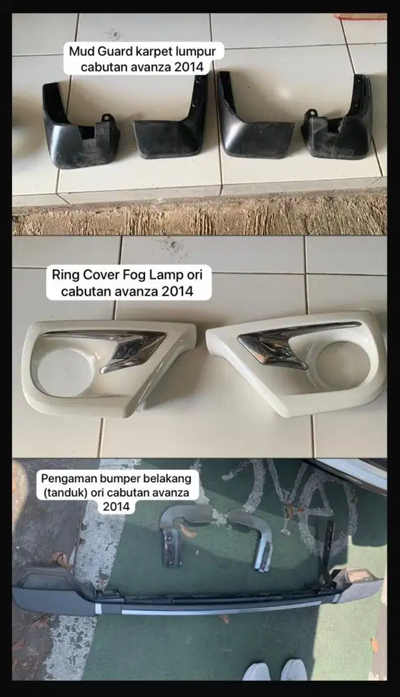 Dijual barang cabutan avanza 2014