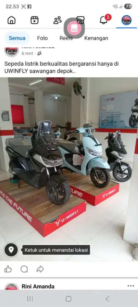 Sepeda dan motor listrik UWINFLY