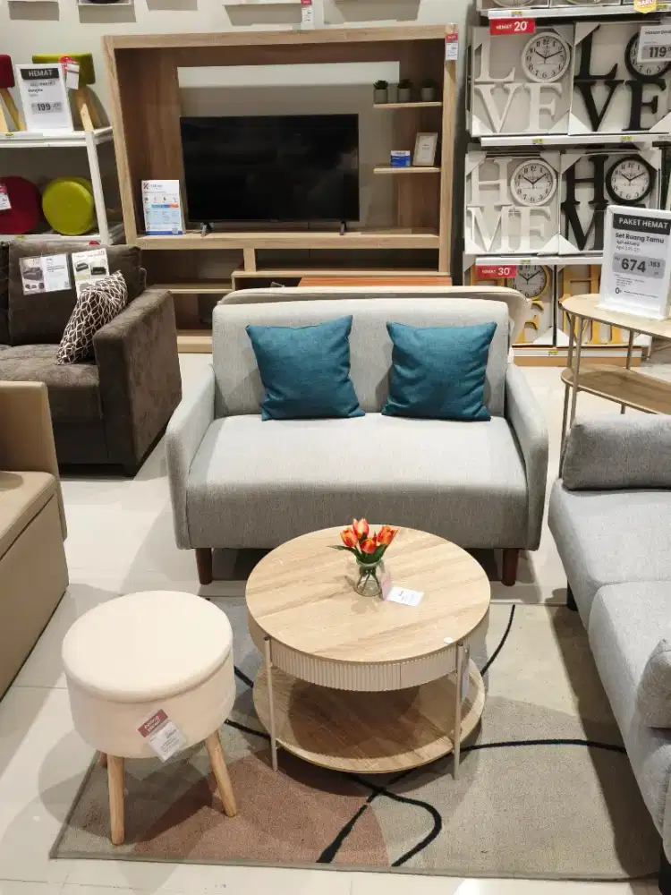 Sofa Tamu 2 Seater Baru Murah