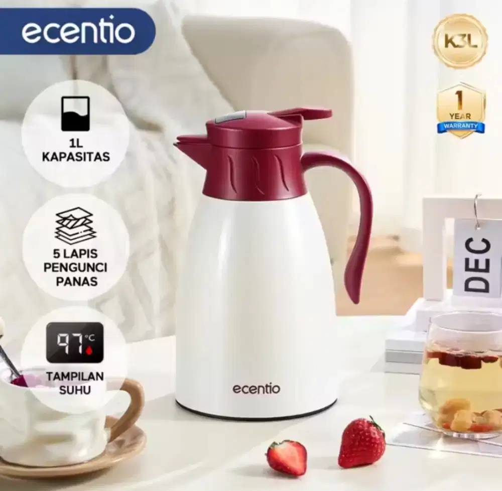 Ecentio Thermos Teko 1000ml Tahan Panas Dingin 24jam