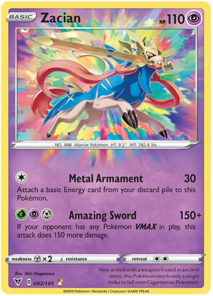 ZACIAN CARD POKEMON (A)