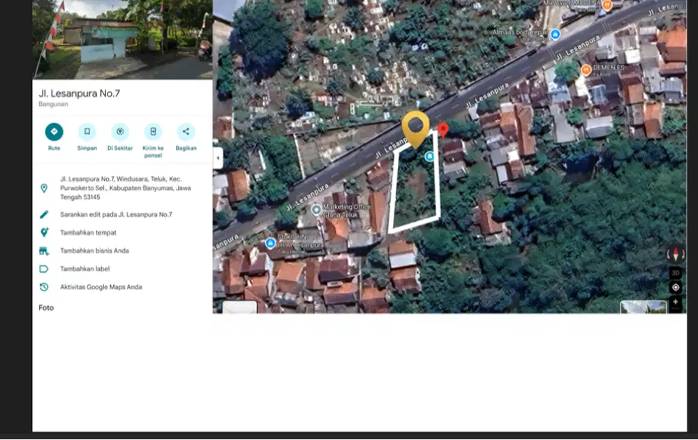Tanah Strategis Purwokerto Selatan - Akses Jalan Kabupaten