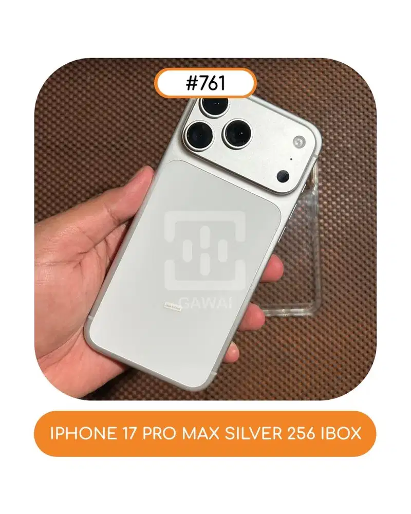 #761 Iphone 17 Pro Max Silver 256 Ibox Garansi 09 Feb 2027 BH 100%