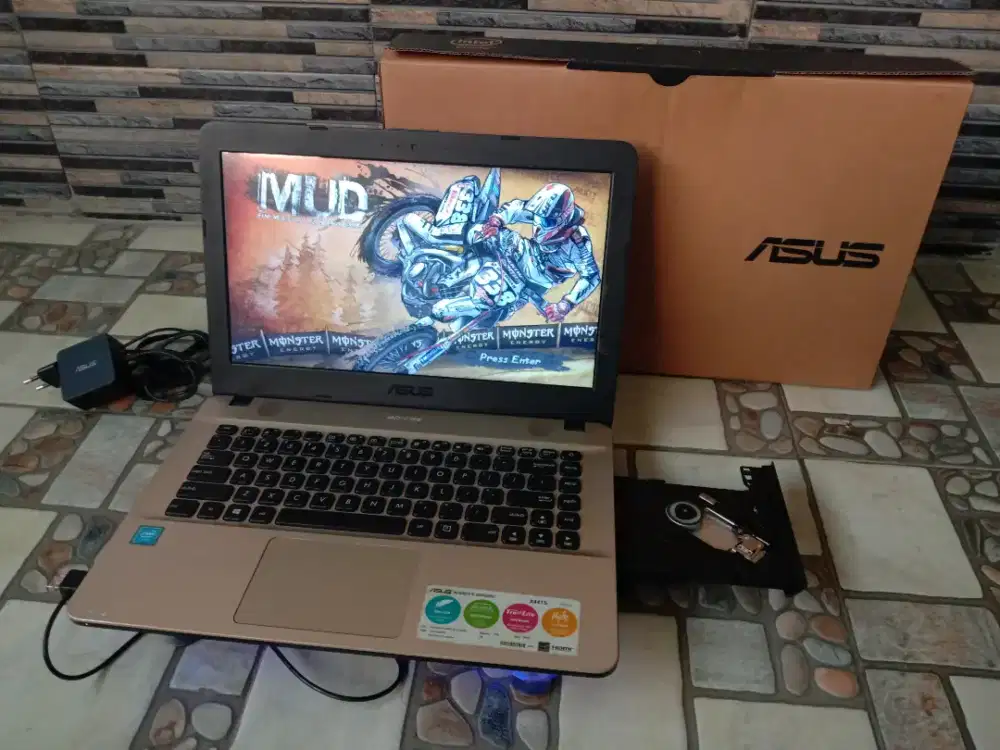Laptop ASUS Slim + Ram 10 Gb + Internal 1000 Gb + Body Mulus + GARANSI