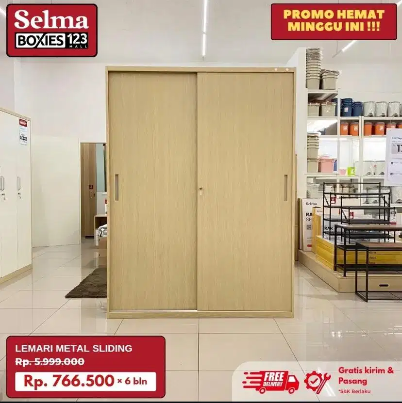 Lemari besi sliding selma