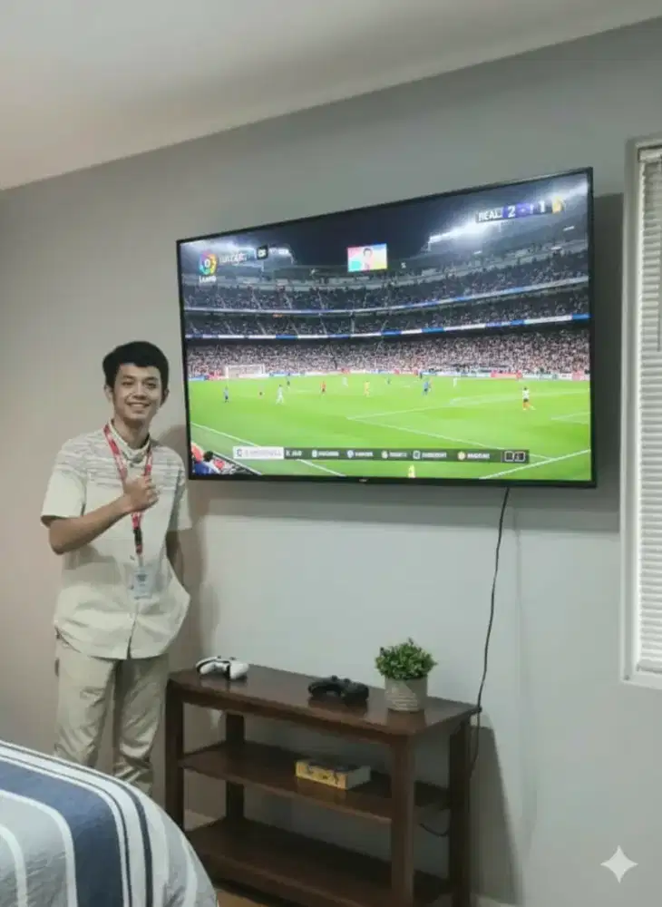 pasang serta jual bracket utk gantungan tv led lcd di tembok kuat aman