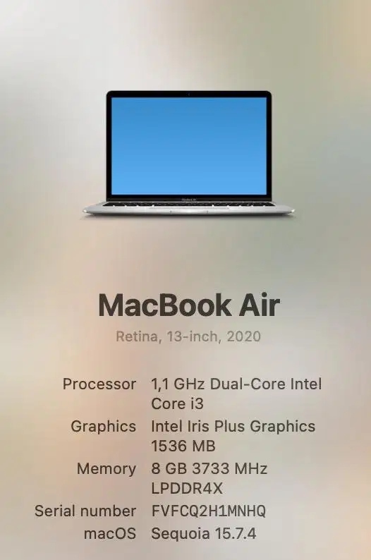 Macbook Air 2020