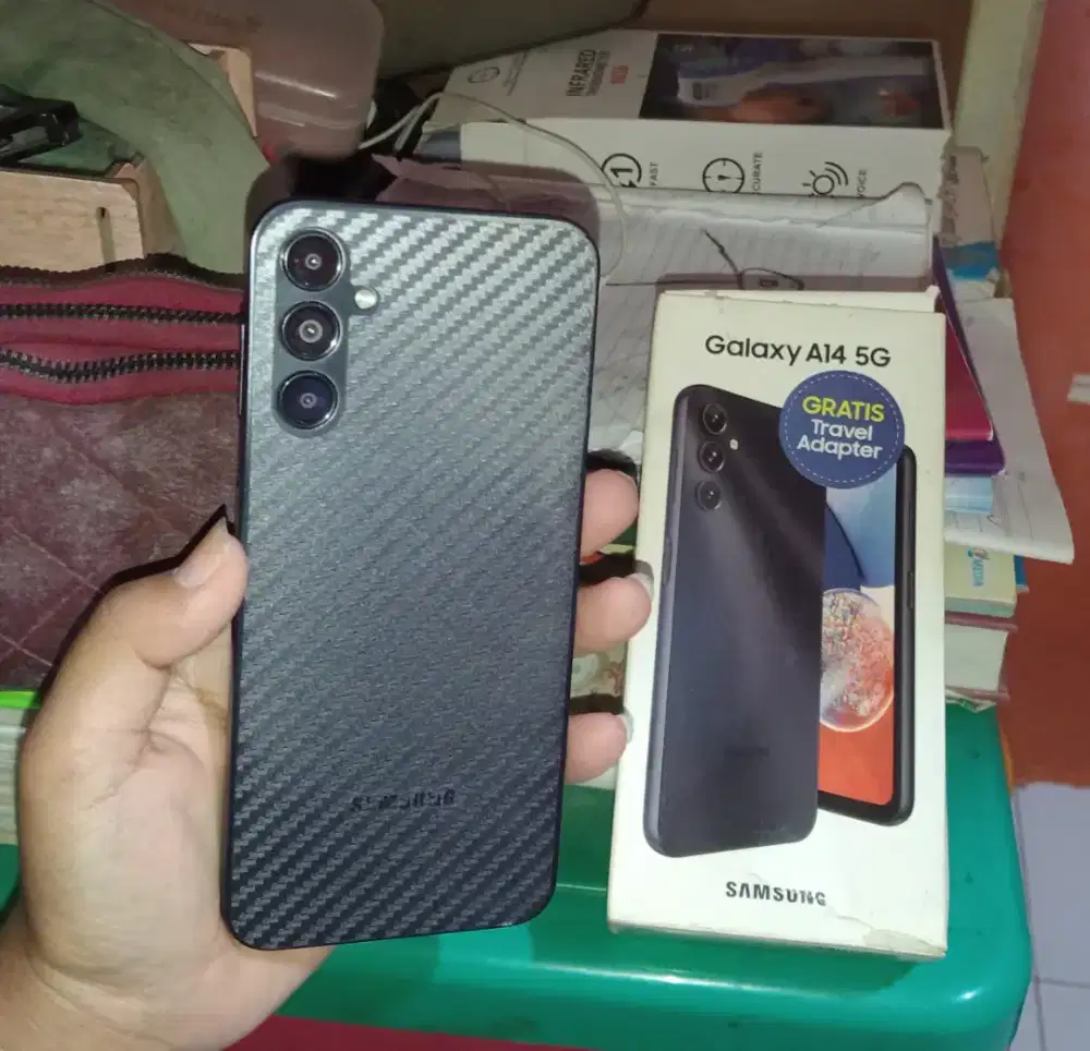 Samsung galaxy A14 5G NFC ram 6+6/128 Fullset ori +  softcase.