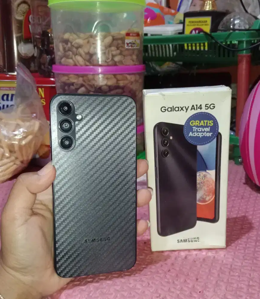 Samsung galaxy A14 5G NFC ram 6+6/128 Fullset ori mulus.