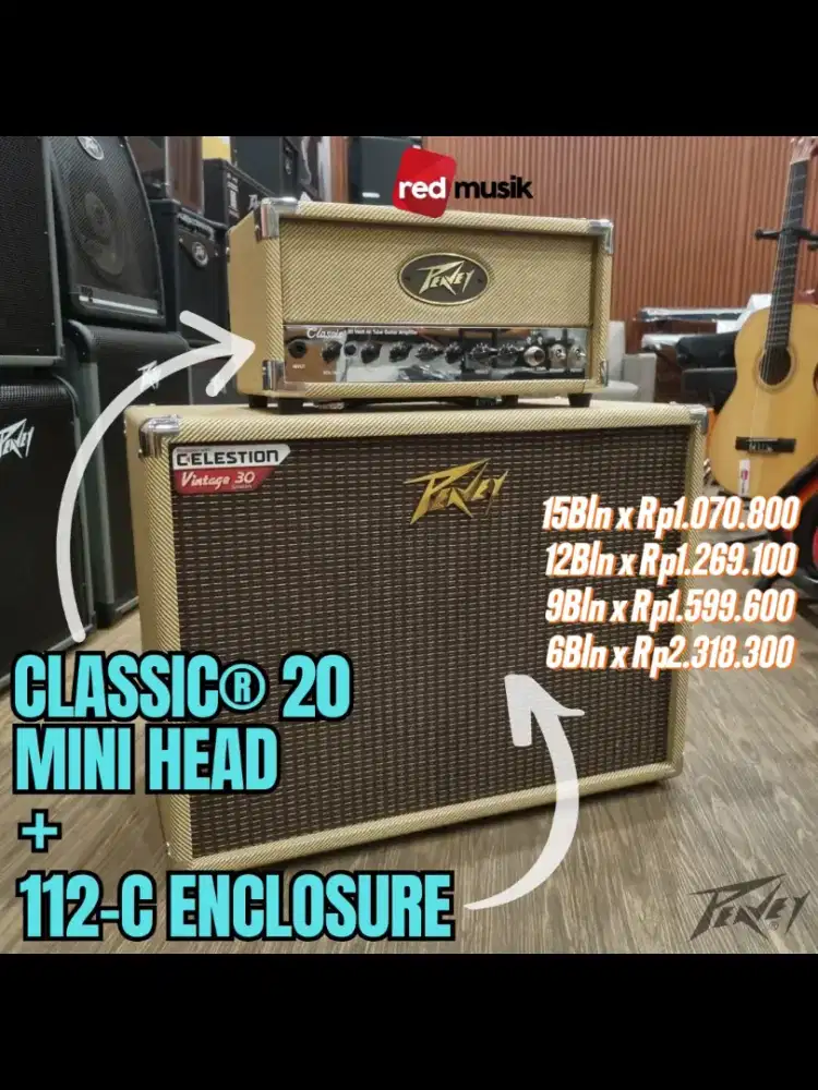 Peavey Classic 20 Mini Head + 112-C Cabinet Celestion Vintage 30