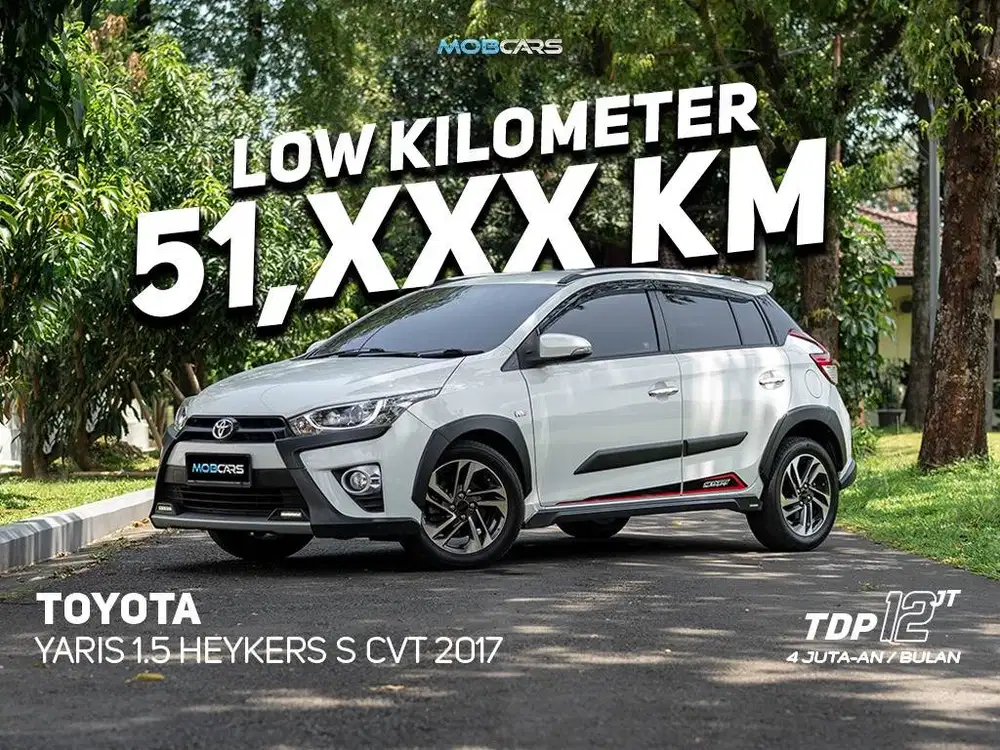 YARIS 1.5 HEYKERS S CVT MATIC 2017 GARANSI MESIN & TRANSMISI 1TH