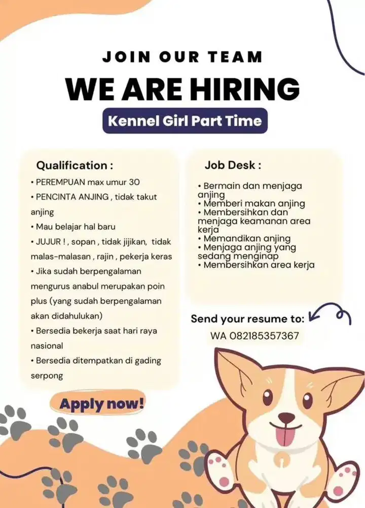 Part Time kennel girl