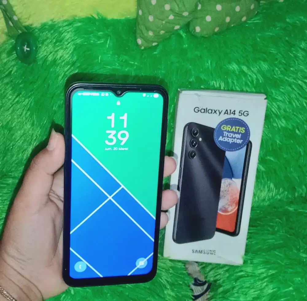 Samsung Galaxy a14 5G NFC ram 6+6/128 Fullset Ori Mulus