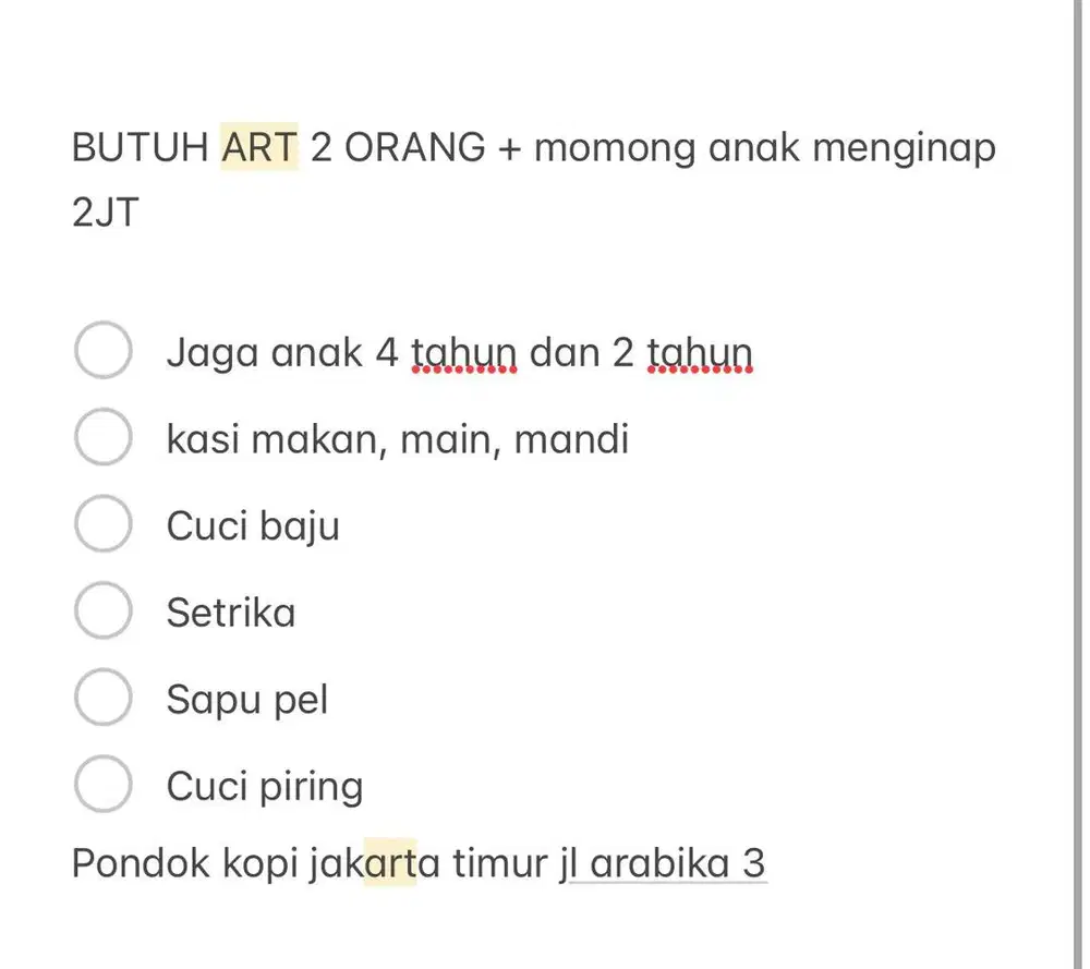 BABY SITTER MENGINAP