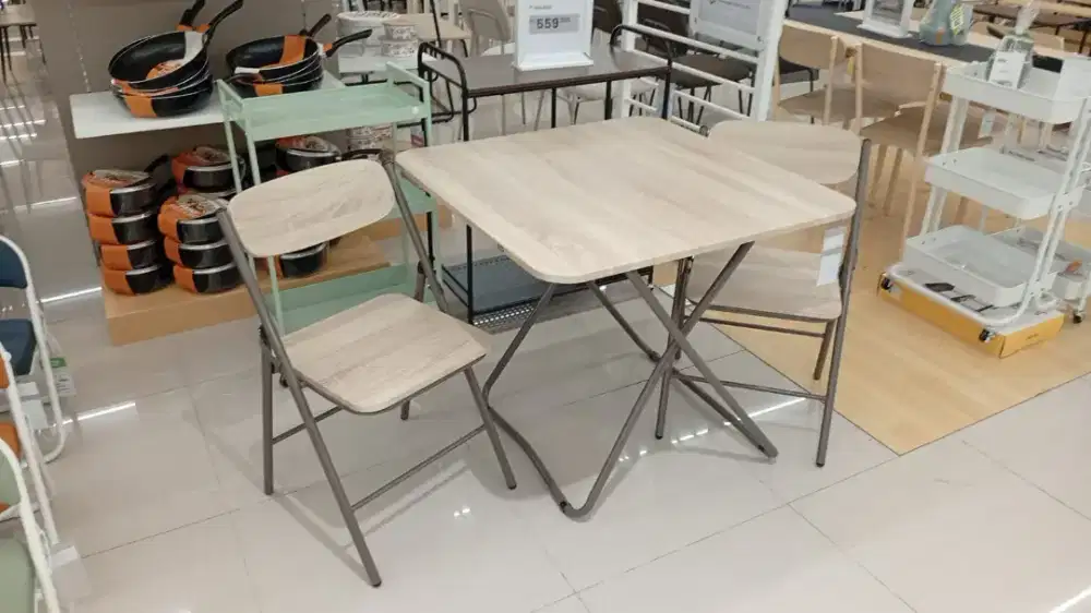 Folding table 2 chairs verena