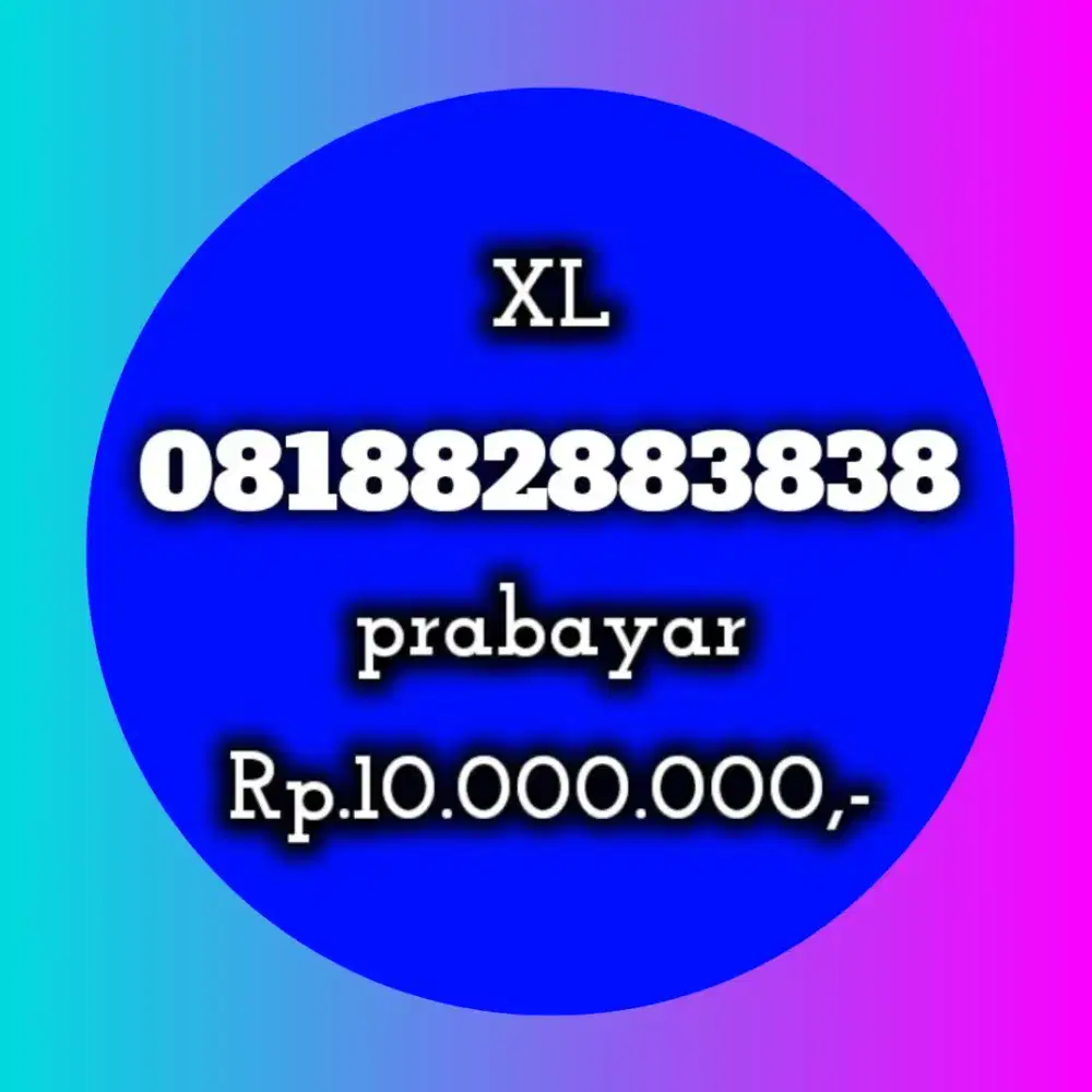 NOMOR CANTIK XL 3838