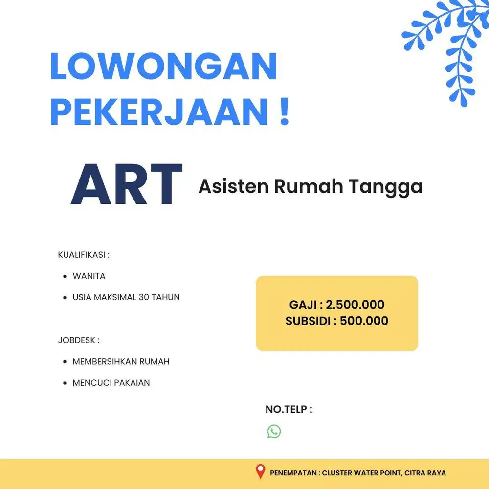 Lowongan Pekerjaan ART