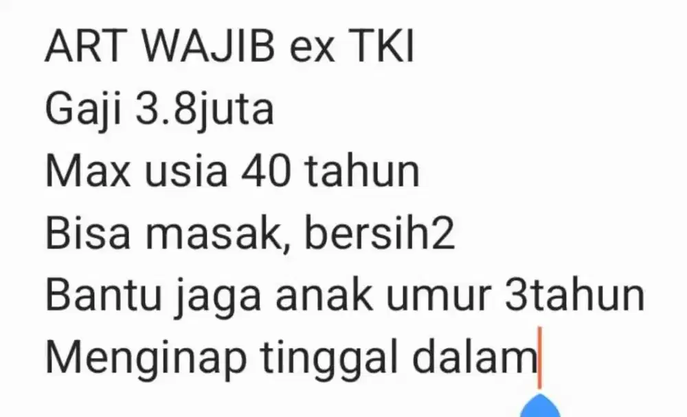 ART ex TKW, plus bantu jaga anak