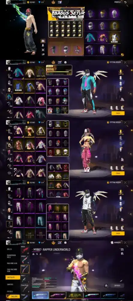 jual akun ff spek gg, harga 300k aja diskon Ramadhan