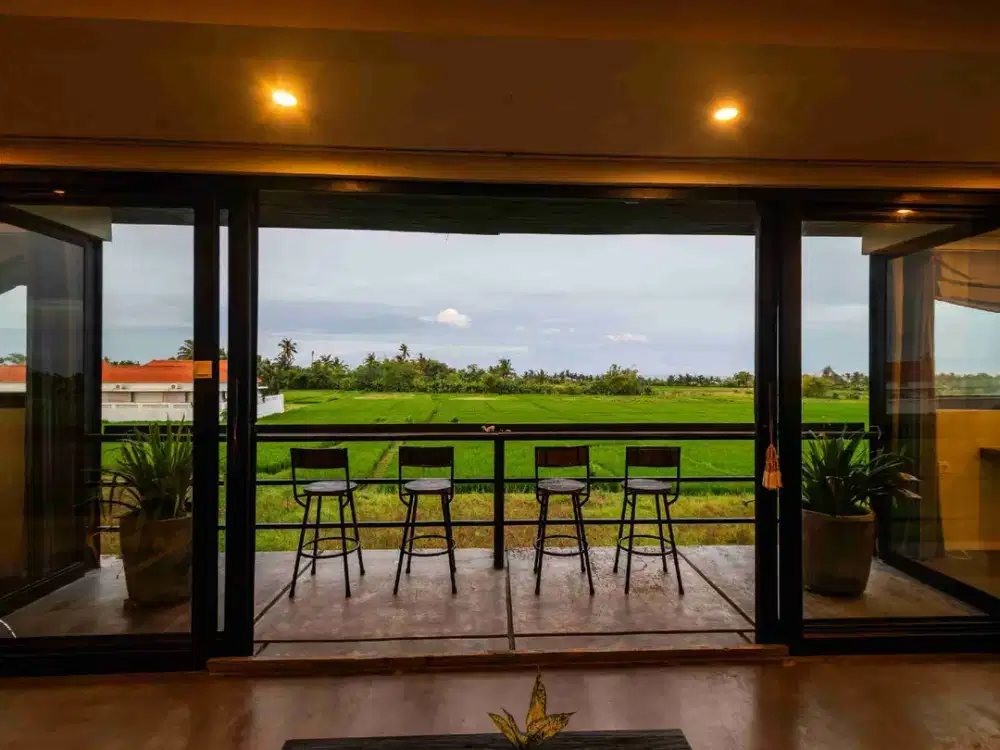 Disewakan Villa Bulanan di Joshua District Pangkung Tibah Tabanan View Sawah Dekat Pantai Area Quite