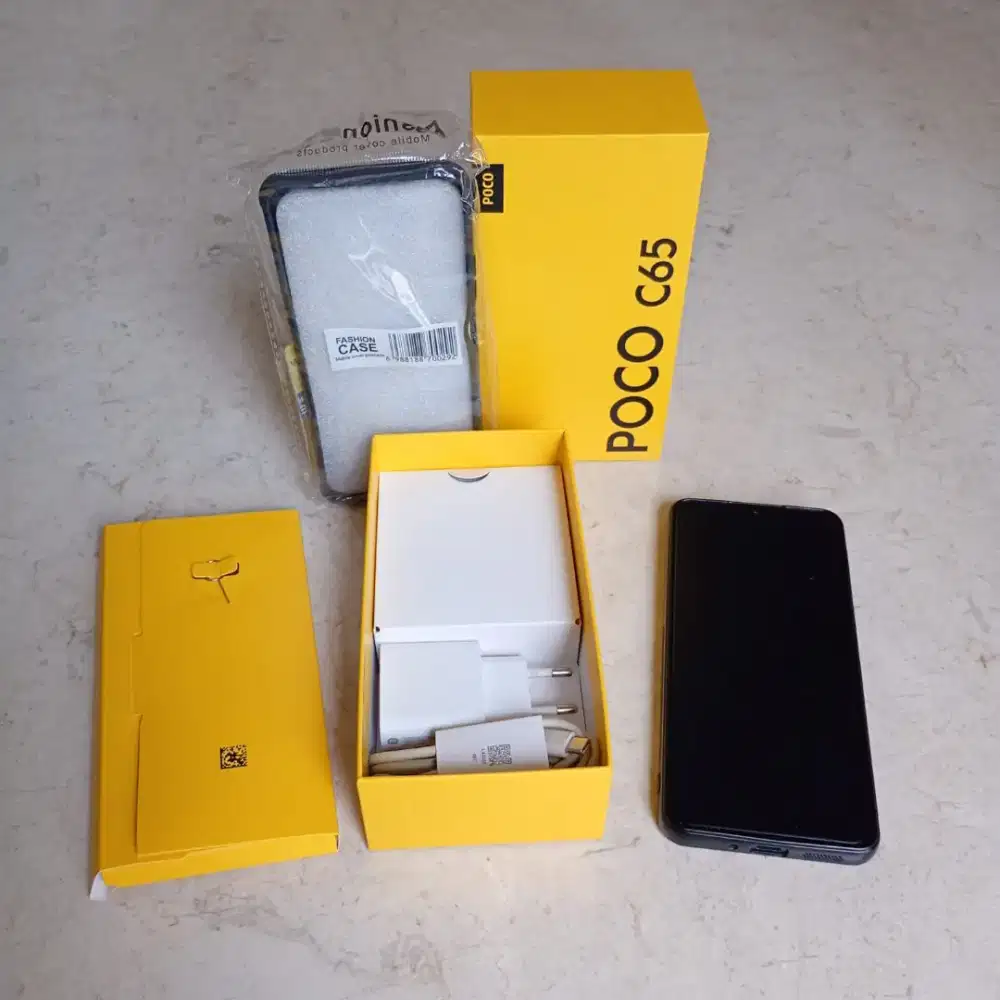 Dijual Poco C65 6/128 Black Full Set