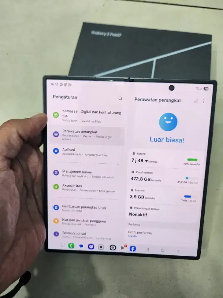 Samsung fold 7 512gb kondisi mulus 98%