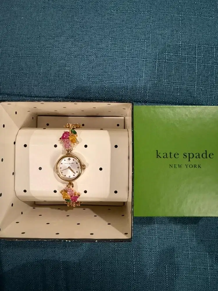 Kate Spade Monroe Crystal Floral Watch Original Fullset Like New